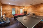 Game room with pool and ping pong 